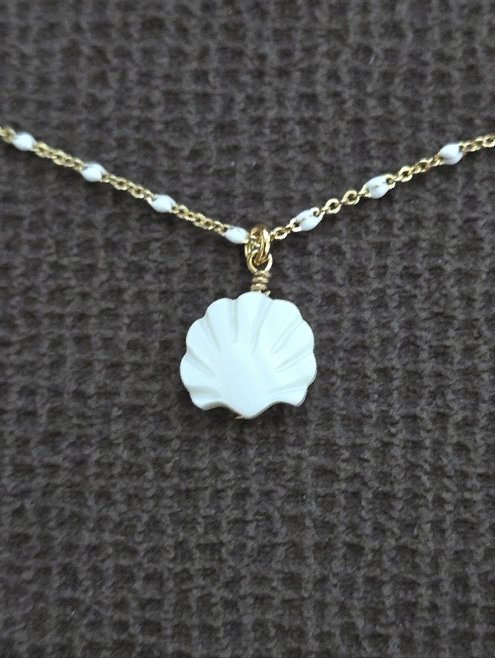 ✨️HP✨️ Luna🌙 Norte Mother of Pearl Clam Shell🐚 Pendant Necklace - NIB - Picture 15 of 16